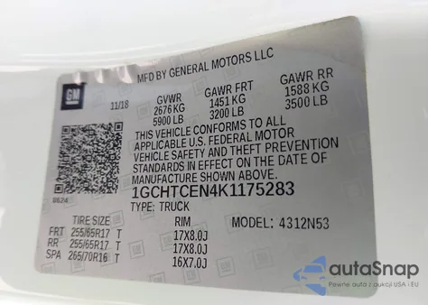 2019 Chevrolet Colorado Lt из США, поврежденный, VIN 1GCHTCEN4K1175283